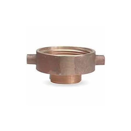 Moon American Inc Fire Hose Female/Male Reducer Adapter - 2-1/2 In. NH Female X 1-1/2 In. NPT Male - Brass 369-2521561